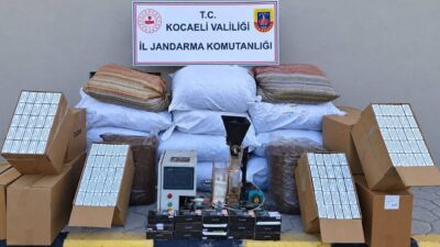Kocaeli’nin Başiskele ilçesinde Jandarma ekipleri bir adres ve araçta gerçekleştirilen