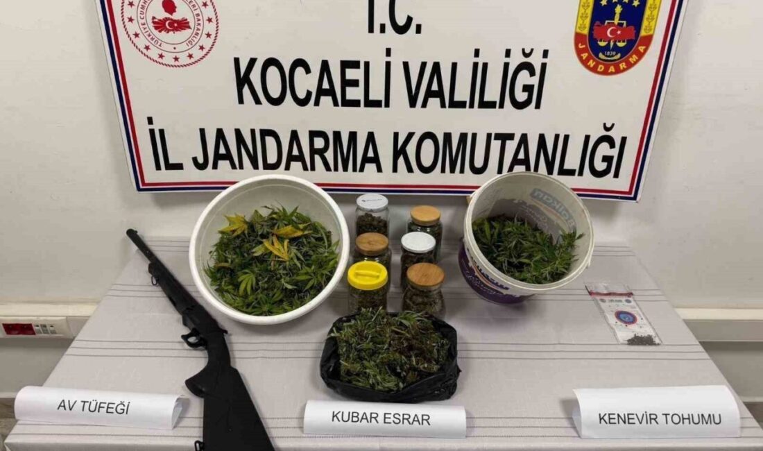Karamürsel ilçesinde gerçekleştirilen operasyonda 3 kilo 500 gram kubar esrar