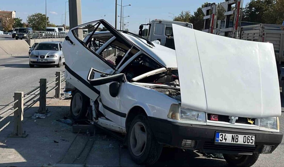 Konya’da meydana gelen trafik kazasında, sürücüsünün kontrolünden çıkan Tofaş marka