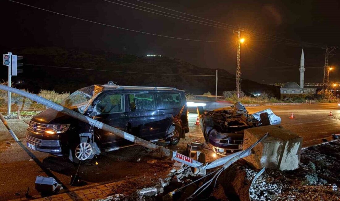Melikgazi ilçesinde meydana gelen trafik kazasında, bir otomobil kontrolden çıkarak