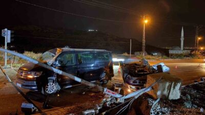 Melikgazi ilçesinde meydana gelen trafik kazasında, bir otomobil kontrolden çıkarak