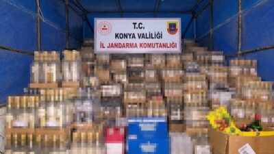Konya’da İl Jandarma Komutanlığı ekiplerinin 15 günlük operasyonunda kaçak sigara,