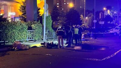 İstanbul Küçükçekmece’de meydana gelen bir trafik kazasında, motosiklet ile otomobil