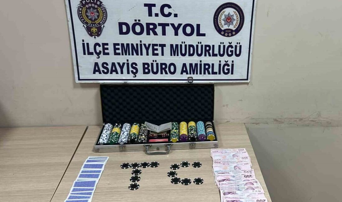 Hatay’da kumar oynadığı belirlenen altı kişiye toplam 69 bin 624