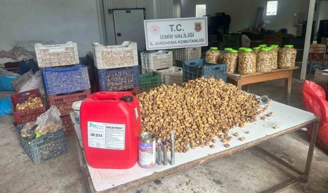 İzmir’in Ödemiş ilçesinde jandarma ekiplerince bir depoya düzenlenen operasyonda, kimyasal