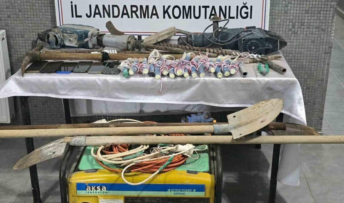 Malatya’nın Darende ilçesinde, izinsiz kazı yaparak kültür varlıklarına zarar vermek