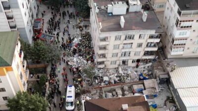 Maltepe’de 7 katlı bir binanın 3 katında meydana gelen çökme