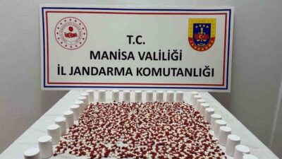 Manisa’da jandarmanın iki ayrı operasyonunda 86 bin 654 sentetik ecza