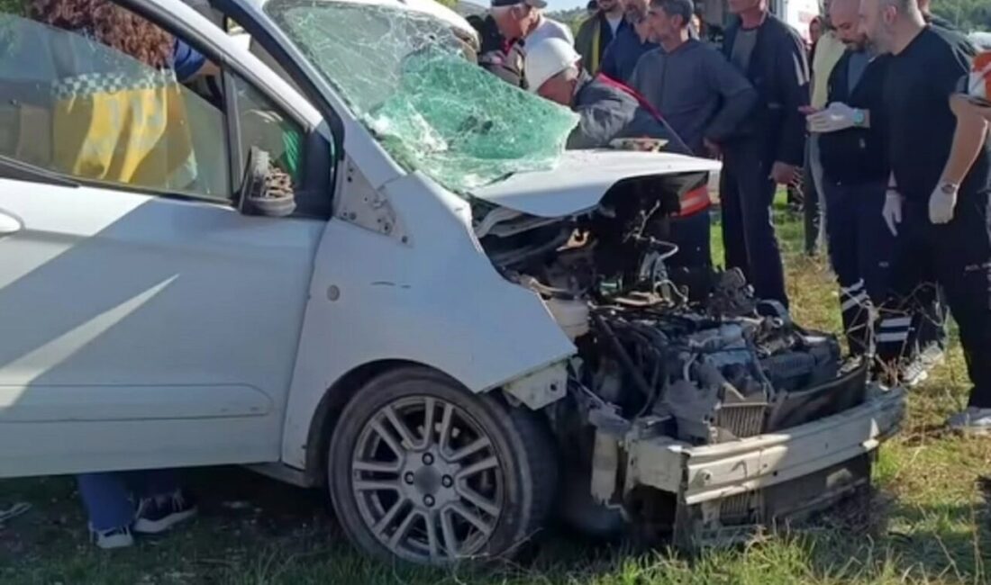 Mardin’in Mazıdağı ilçesine bağlı Ömürlü köyü mevkiinde meydana gelen trafik