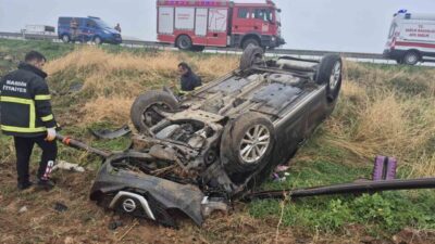 Mardin’in Kızıltepe ilçesinde şarampole devrilen otomobildeki 3 kişi yaralandı. Edinilen