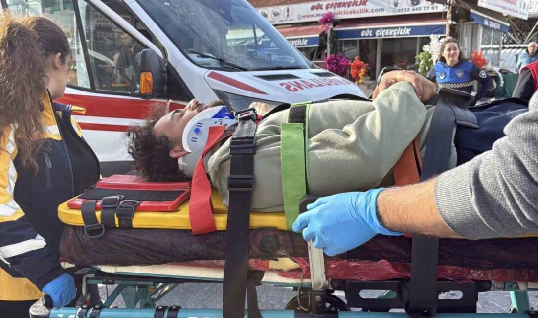 Muğla’nın Menteşe ilçesinde, otomobil ile motosikletin çarpışması sonucu meydana gelen