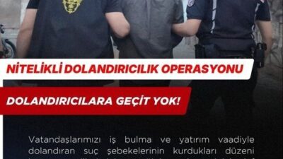 Mersin’de nitelikli dolandırıcılık suçundan düzenlenen operasyonda 13 kişi gözaltına alındı.