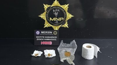 Mersin Cumhuriyet Başsavcılığı koordinesinde narkotik polisinin yaptığı çalışmada torbacı olarak