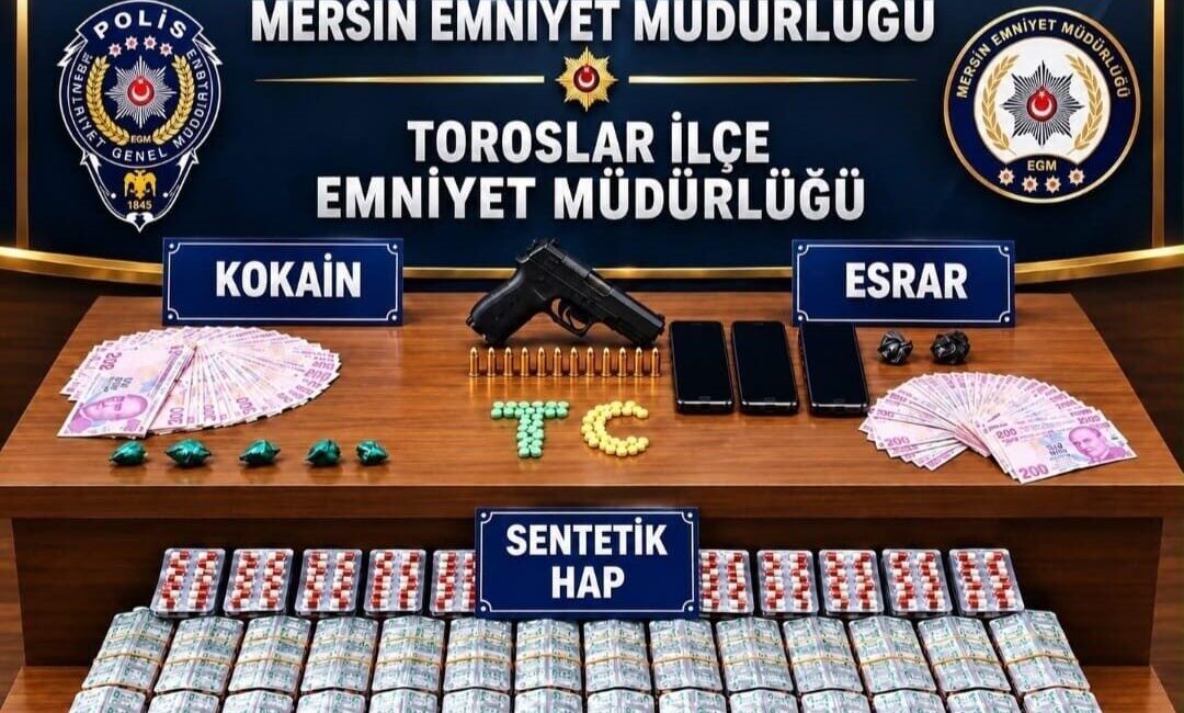 Mersin’de polisin uyuşturucu ticareti yapan torbacılar olarak bilinen şahıslara yönelik