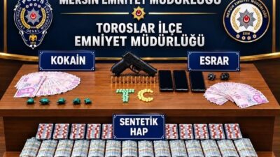 Mersin’de polisin uyuşturucu ticareti yapan torbacılar olarak bilinen şahıslara yönelik