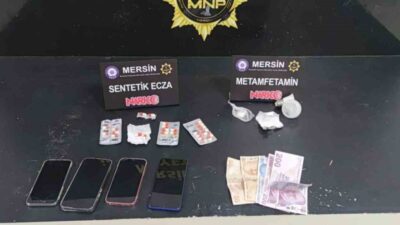 Mersin’de narkotik polisinin yaptığı çalışmada torbacı olarak tabir edilen 5