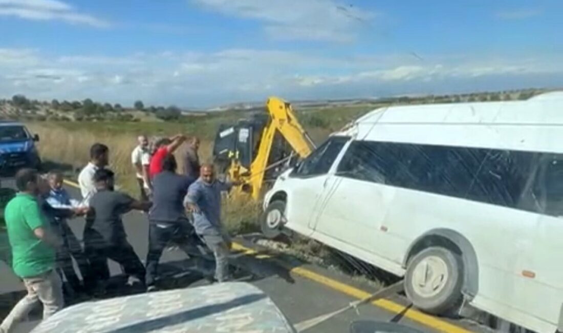 Adıyaman-Samsat Karayolu’nda meydana gelen bir olayda, dar yolda seyir halinde