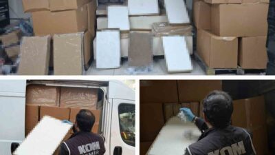 İzmir’in Gaziemir ilçesinde, Kaçakçılık Suçlarıyla Mücadele Şube Müdürlüğü ile İstihbarat