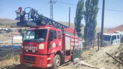 Kırşehir’in Mucur ilçesinde meydana gelen yangında 75 yaşındaki bir kadın