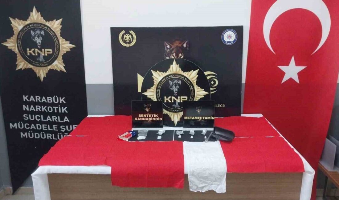 Karabük’te polis ekipleri tarafından gerçekleştirilen operasyonda 9,14 gram metamfetamin ve