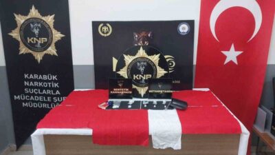 Karabük’te polis ekipleri tarafından gerçekleştirilen operasyonda 9,14 gram metamfetamin ve