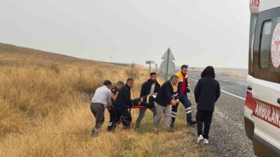 Diyarbakır’da seyir halinde olan bir pikabın lastiği patladı ve araç