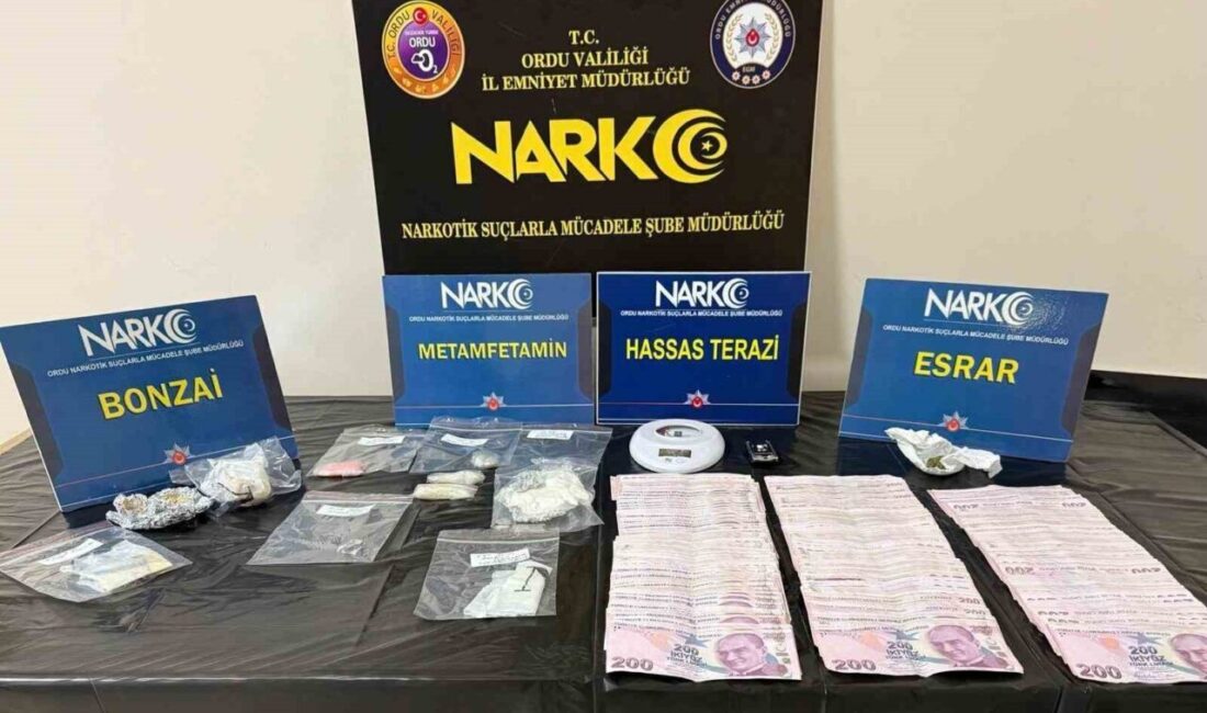 Altınordu ilçesinde gerçekleştirilen iki ayrı uyuşturucu operasyonunda yakalanan 4 şüpheliden