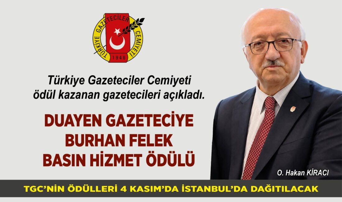 Türkiye Gazeteciler Cemiyeti (TGC) tarafından Türk basınının simge isimlerinden “Şeyhül