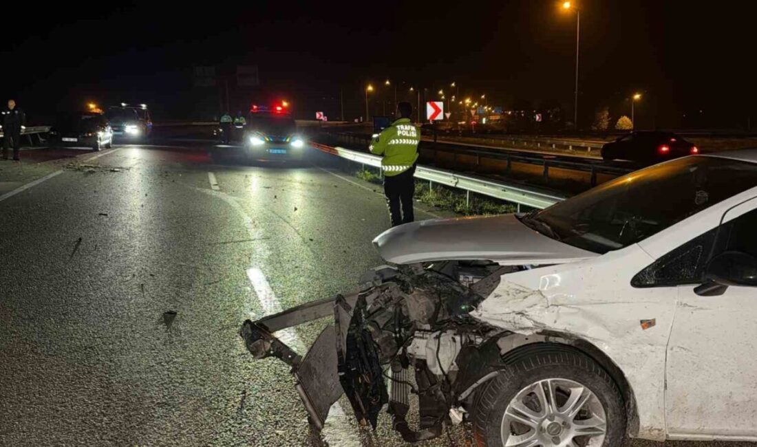 Düzce’de meydana gelen bir trafik kazasında sürücü direksiyon hakimiyetini kaybederek