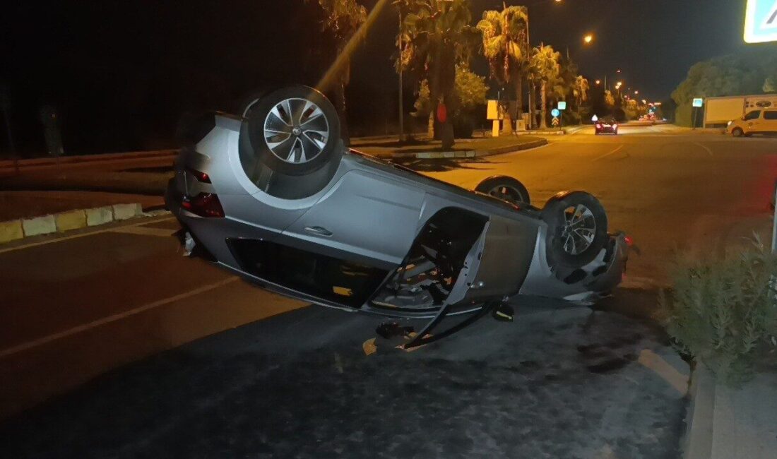 Side’da meydana gelen olayda otomobili takla atan sürücü, 262 promil