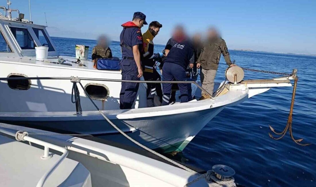 Sahil Güvenlik ekipleri, Milas ilçesi kıyılarında seyreden özel bir teknede
