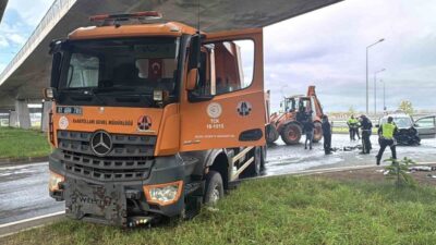 Rize’nin Pazar ilçesinde meydana gelen trafik kazasında bir baba ile