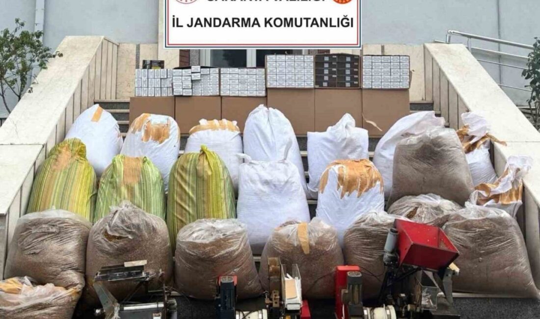 Sakarya’nın Serdivan ilçesinde düzenlenen operasyonda bin 140 kilogram kaçak tütün