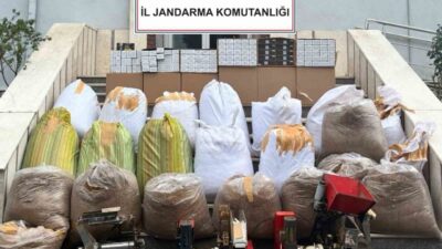 Sakarya’nın Serdivan ilçesinde düzenlenen operasyonda bin 140 kilogram kaçak tütün