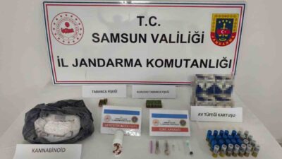 Samsun’un Atakum ilçesinde bir eve düzenlenen operasyonda 1 kilo 99