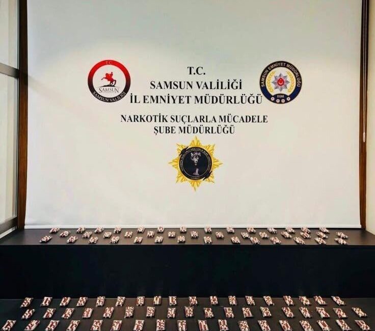 Samsun’un Canik ilçesinde, Narkotik Suçlarla Mücadele Şube Müdürlüğü ekipleri tarafından