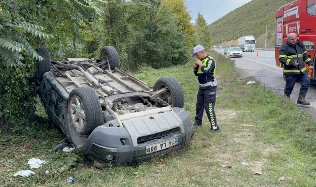 Samsun’un Kavak ilçesinde meydana gelen trafik kazasında bir cipin yoldan