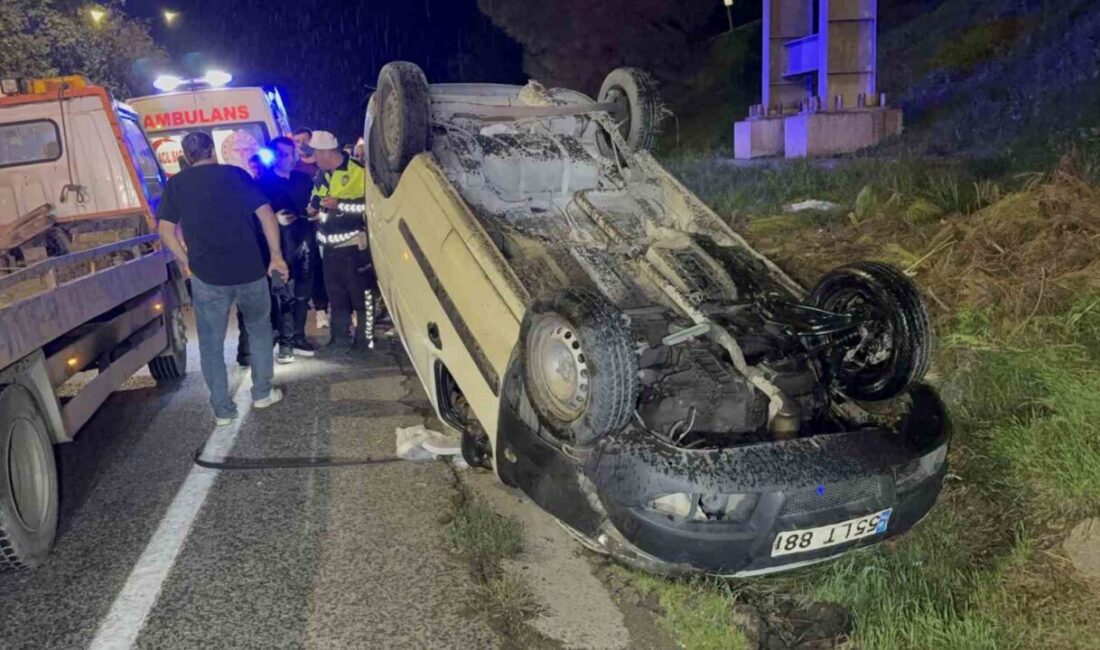 Canik ilçesinde gerçekleşen bir trafik kazasında hafif ticari aracın yaklaşık