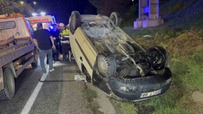 Canik ilçesinde gerçekleşen bir trafik kazasında hafif ticari aracın yaklaşık