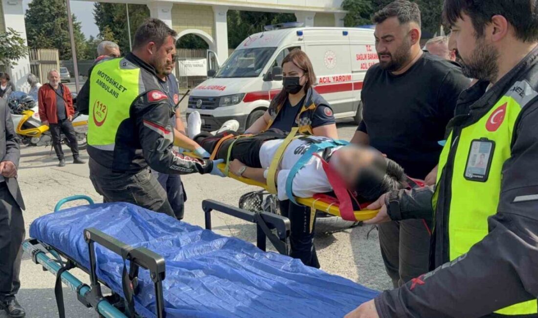 Samsun’un Canik ilçesinde meydana gelen trafik kazasında bir motosiklet sürücüsü