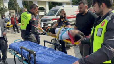 Samsun’un Canik ilçesinde meydana gelen trafik kazasında bir motosiklet sürücüsü
