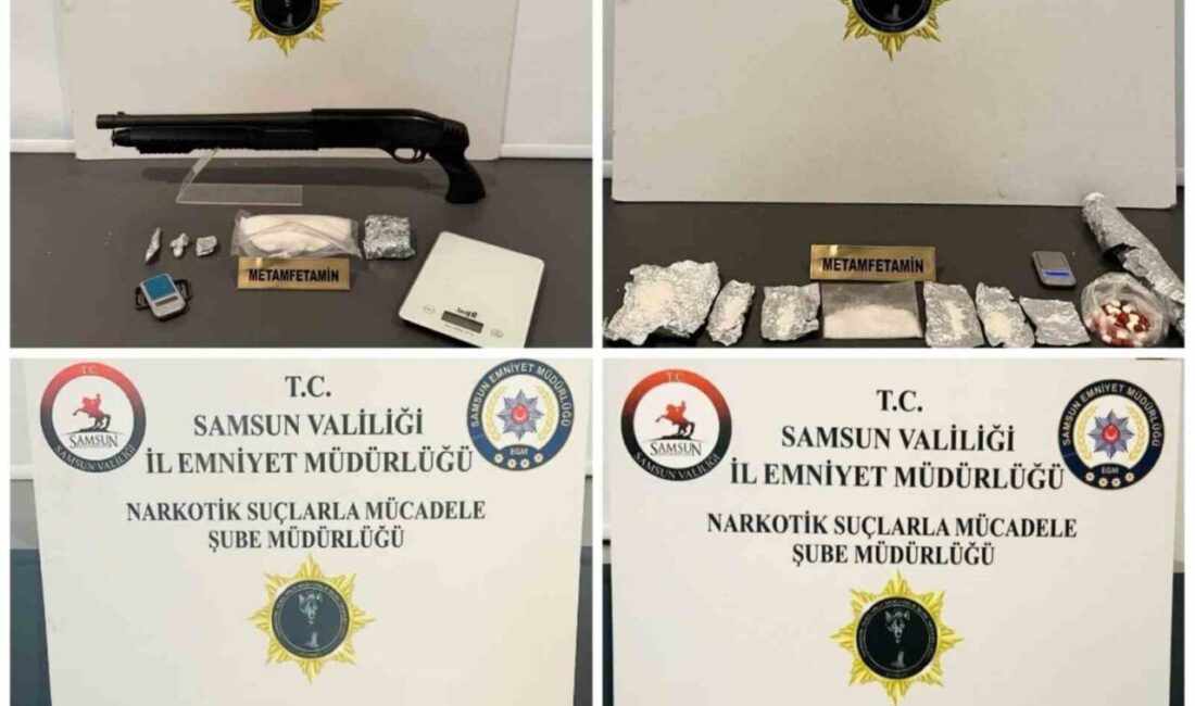 Samsun’da İlkadım, Atakum, Canik ve Bafra ilçelerinde uyuşturucuyla mücadele kapsamında