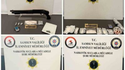 Samsun’da İlkadım, Atakum, Canik ve Bafra ilçelerinde uyuşturucuyla mücadele kapsamında