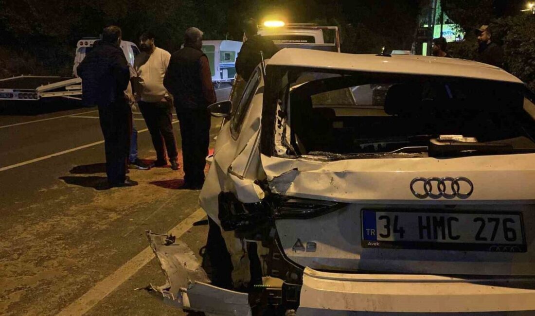 Sarıyer’de meydana gelen bir trafik kazasında, karşı yönden gelen aracın