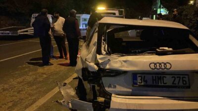 Sarıyer’de meydana gelen bir trafik kazasında, karşı yönden gelen aracın