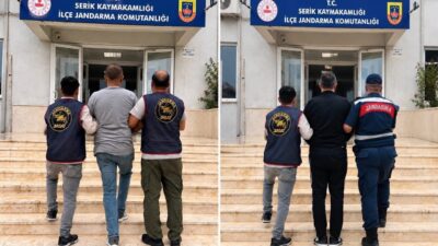 Antalya’nın Serik ilçesinde jandarma ekipleri tarafından aranan kişilere yönelik gerçekleştirilen