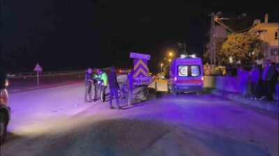 Hatay’da meydana gelen trafik kazasında seyir halindeki bir motosiklet, sürücüsünün