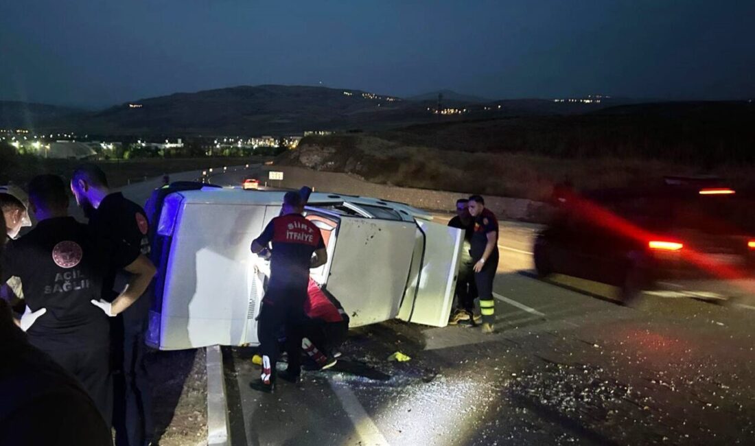Siirt’te bir aracın sürücüsünün kontrolü kaybetmesi sonucu meydana gelen trafik