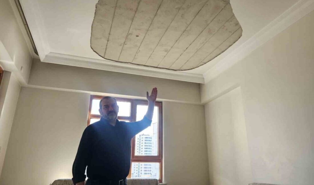 Kayseri’nin Melikgazi ilçesindeki bir olayda, yaşlı bir kadının tavanın çökmesi