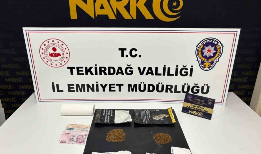 Tekirdağ ilinde uyuşturucuyla mücadele kapsamında gerçekleştirilen operasyonlarda son 2 haftada